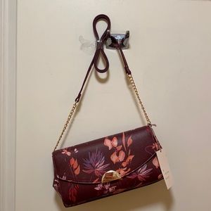 NWT Burgundy Floral Bag